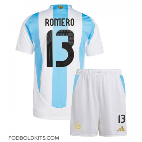 Argentina Cristian Romero #13 Hjemmebanesæt Børn Copa America 2024 Kortærmet (+ Korte bukser)